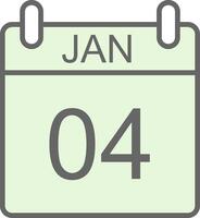 January Fillay Icon Design vector