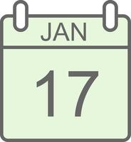 January Fillay Icon Design vector