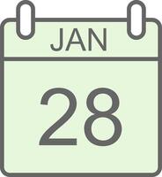 January Fillay Icon Design vector