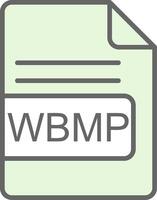 wbmp archivo formato relleno icono diseño vector