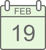 February Fillay Icon Design vector