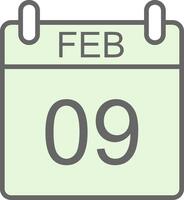 February Fillay Icon Design vector