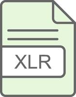 XLR File Format Fillay Icon Design vector
