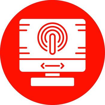 Computer Multi Color Circle Icon vector