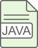 JAVA File Format Fillay Icon Design vector