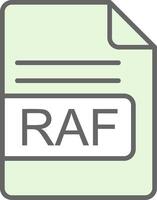 RAF File Format Fillay Icon Design vector