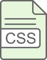 CSS File Format Fillay Icon Design vector