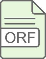 orf archivo formato relleno icono diseño vector