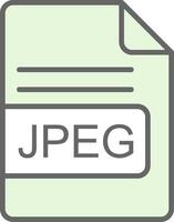 JPEG File Format Fillay Icon Design vector