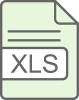 XLS File Format Fillay Icon Design vector