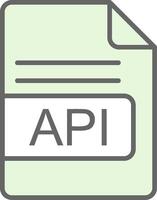 api archivo formato relleno icono diseño vector