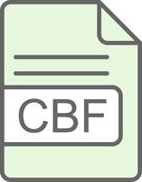 CBF File Format Fillay Icon Design vector