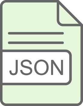 JSON File Format Fillay Icon Design vector