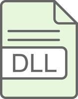 DLL File Format Fillay Icon Design vector