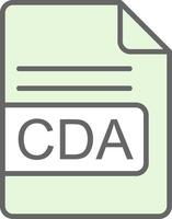 CDA File Format Fillay Icon Design vector