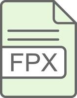 fpx archivo formato relleno icono diseño vector