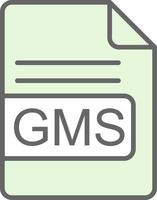 GMS File Format Fillay Icon Design vector