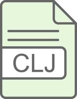 CLJ File Format Fillay Icon Design vector