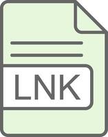 lnk archivo formato relleno icono diseño vector