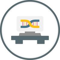 Dna Strand Flat Circle Icon vector