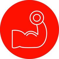 Body Builder Multi Color Circle Icon vector