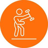 Exercise Multi Color Circle Icon vector