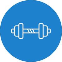 Barbell Multi Color Circle Icon vector