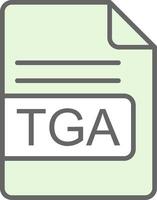 TGA File Format Fillay Icon Design vector