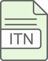 ITN File Format Fillay Icon Design vector