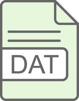 DAT File Format Fillay Icon Design vector
