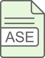 ASE File Format Fillay Icon Design vector