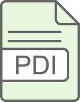 PDI File Format Fillay Icon Design vector