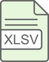 XLSV File Format Fillay Icon Design vector