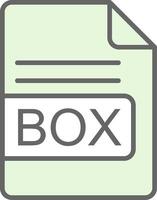 BOX File Format Fillay Icon Design vector