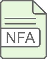 NFA File Format Fillay Icon Design vector