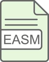 EASM File Format Fillay Icon Design vector