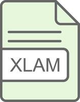 XLAM File Format Fillay Icon Design vector