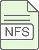 NFS File Format Fillay Icon Design vector