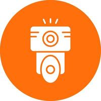 Camera Flash Multi Color Circle Icon vector