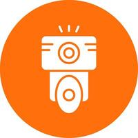 Camera Flash Multi Color Circle Icon vector