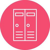 Lockers Multi Color Circle Icon vector
