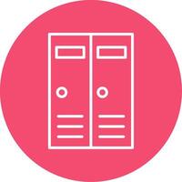 Lockers Multi Color Circle Icon vector