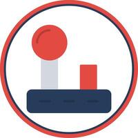 Joystick Flat Circle Icon vector