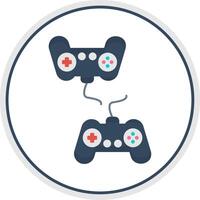 Player Versus Player Flat Circle Icon vector