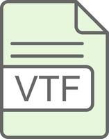 VTF archivo formato relleno icono diseño vector