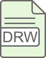 DRW File Format Fillay Icon Design vector