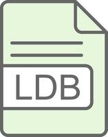 LDB File Format Fillay Icon Design vector