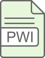 pwi archivo formato relleno icono diseño vector