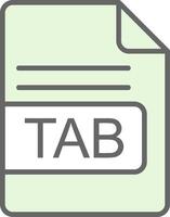 TAB File Format Fillay Icon Design vector