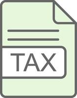 TAX File Format Fillay Icon Design vector